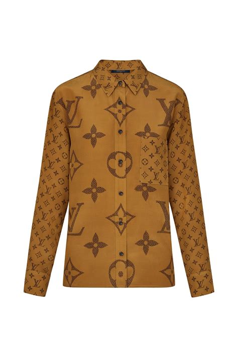 louis vuitton monogram giant print shirt|louis vuitton logo t shirt.